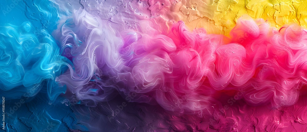 Aufkleber vibrant swirls of color in abstract art with soft flowing patterns and textures in gradient shades