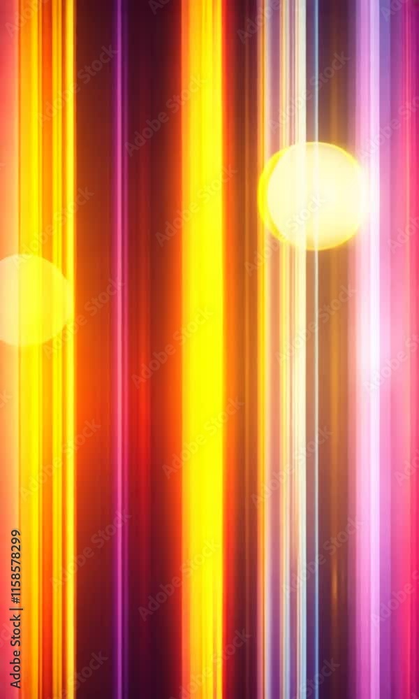 Poster vibrant abstract background featuring colorful light streaks and orbs, creating dynamic energy perfe