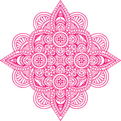 Beautiful flower art and mandala vector design