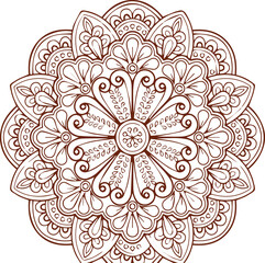 Beautiful flower art and mandala vector design