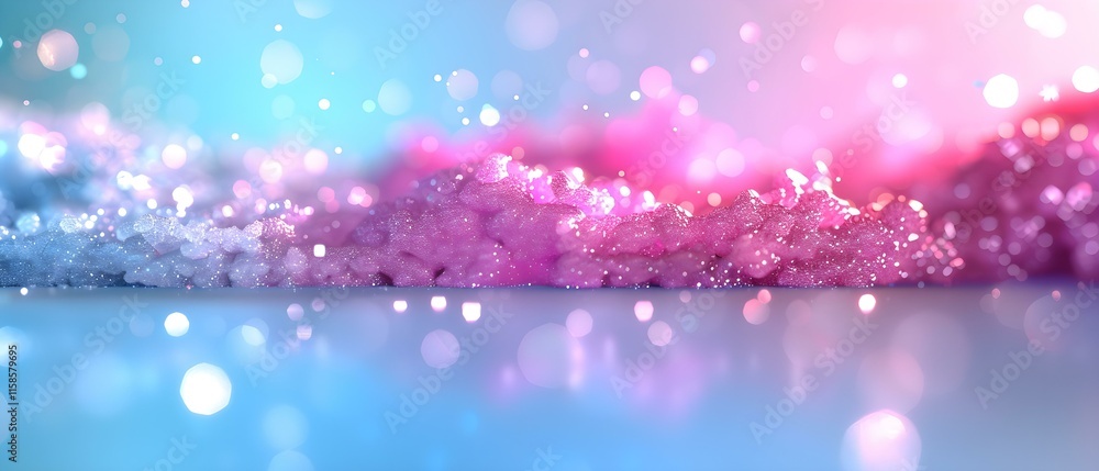 Poster bokeh background with soft focus and colorful lights for abstract art and design