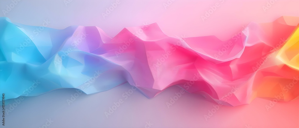Aufkleber soft abstract flowing texture of blue and pink paper with a subtle gradient effect for artistic back