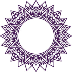 Beautiful flower art and mandala vector design