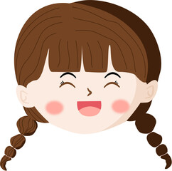 Cute Illustrated Girl with Braided Hair