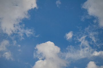 Obraz premium blue sky with white clouds landscape open environment background