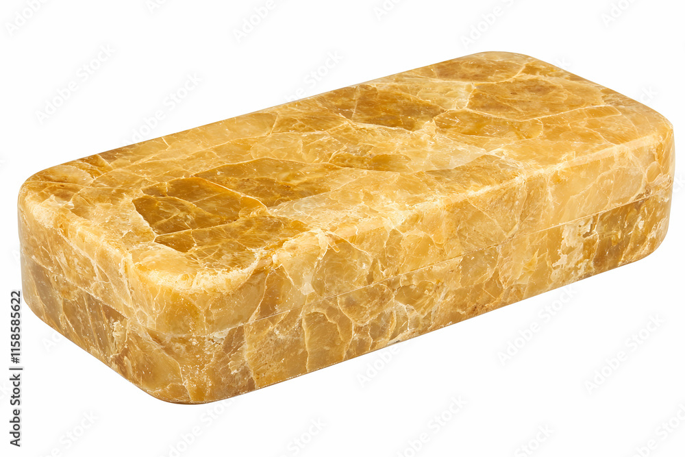 Poster golden onyx rectangular block for decorative and artisan projects in natural stone material