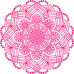Beautiful flower art and mandala vector design