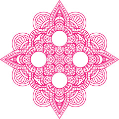 Beautiful flower art and mandala vector design