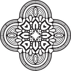 Beautiful flower art and mandala vector design