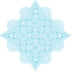 Beautiful flower art and mandala vector design