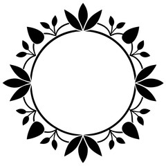 abstract floral frame