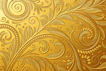 golden floral background