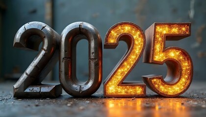 Glowing 2025: A Festive New Year's Eve Countdown