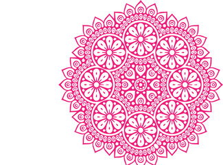 Beautiful flower art and mandala vector design