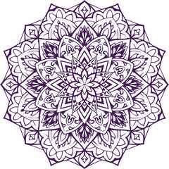 Beautiful flower art and mandala vector design