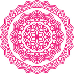 Beautiful flower art and mandala vector design