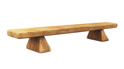 wooden balance beam with rustic design, perfect for gymnastic training or home decor. Its sturdy structure and natural finish add charm to any space