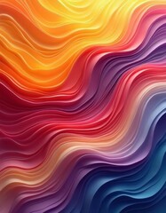 Obraz premium Radiant Spectrum Waves - Abstract Flowing Design