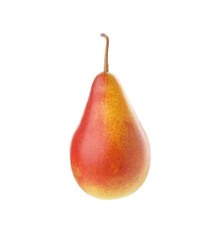 One whole ripe pear isolated on white