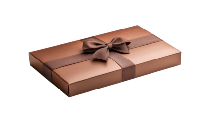 premium gift box with brown ribbon bow, perfect for special occasions. This elegant packaging adds touch of sophistication to any present, making it ideal for celebrations