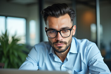 Man working in office.