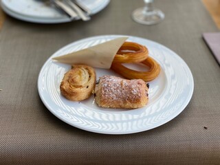 Spanish pastries on a plate