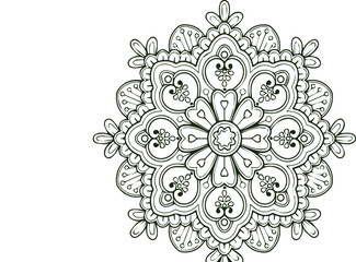 Beautiful flower art and mandala vector design