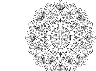 Beautiful flower art and mandala vector design