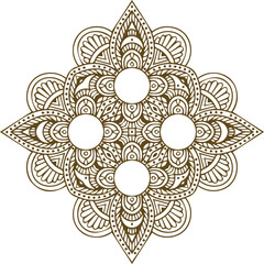 Beautiful flower art and mandala vector design