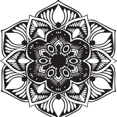 Beautiful flower art and mandala vector design