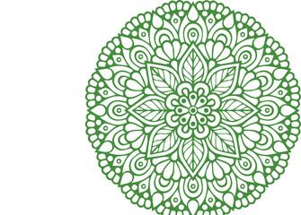 Beautiful flower art and mandala vector design