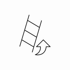 Career ladder growth development success icon vector sign
