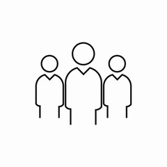 Business colleagues group together icon vector sign