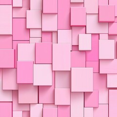 Obraz premium Bright pink abstract geometric forms arranged in a creative manner.