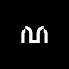 abstract M initial logo, simple M symbol