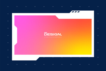 Futuristic pop up interface illustration. Video overlay element.