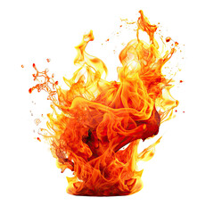 Flame Isolated Background, Generative AI	
