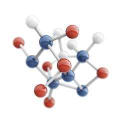 Molecular structure representation laboratory model transparent background scientific visualization