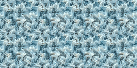 Seamless blue abstract seamless pattern with flowing wave-like design
