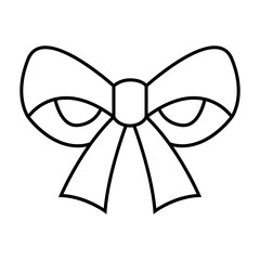 Ribbon bow icon vector. Bow illustration sign. Hair bow symbol. Ribbon logo.