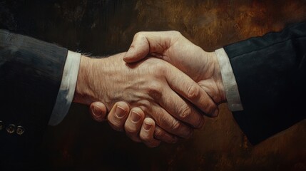 Professional Handshake in Soft Lighting