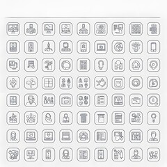 Icon Essentials 32x32 Pixel Perfect Fine Line Vector Bundle