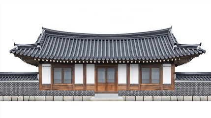Obraz premium Traditional Korean palace wall, Hanok building