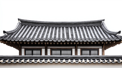 Traditional Korean palace wall, Hanok building