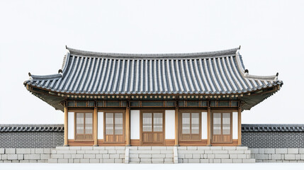 Obraz premium Traditional Korean palace wall, Hanok building