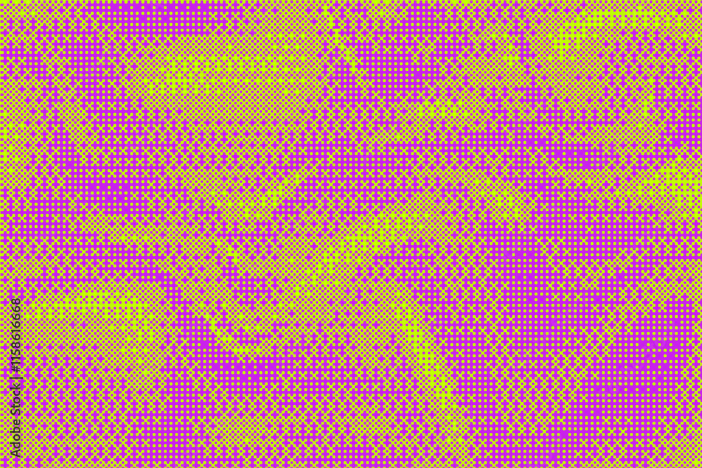 Poster pixel background with bitmap pattern. retro game dotted gradient effect. vector dither gradation. ab