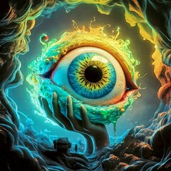 A beautiful colorful eye