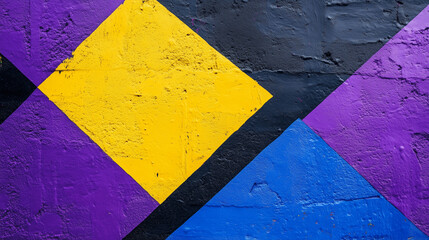 Modern urban wall texture colorful purple yellow blue black backdrop for creative wallpaper design and advertising mockup






