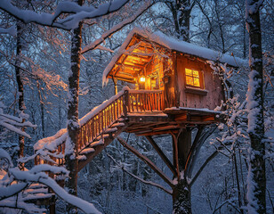 Winter Treehouse