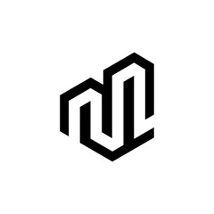 modern mu letter logo design	